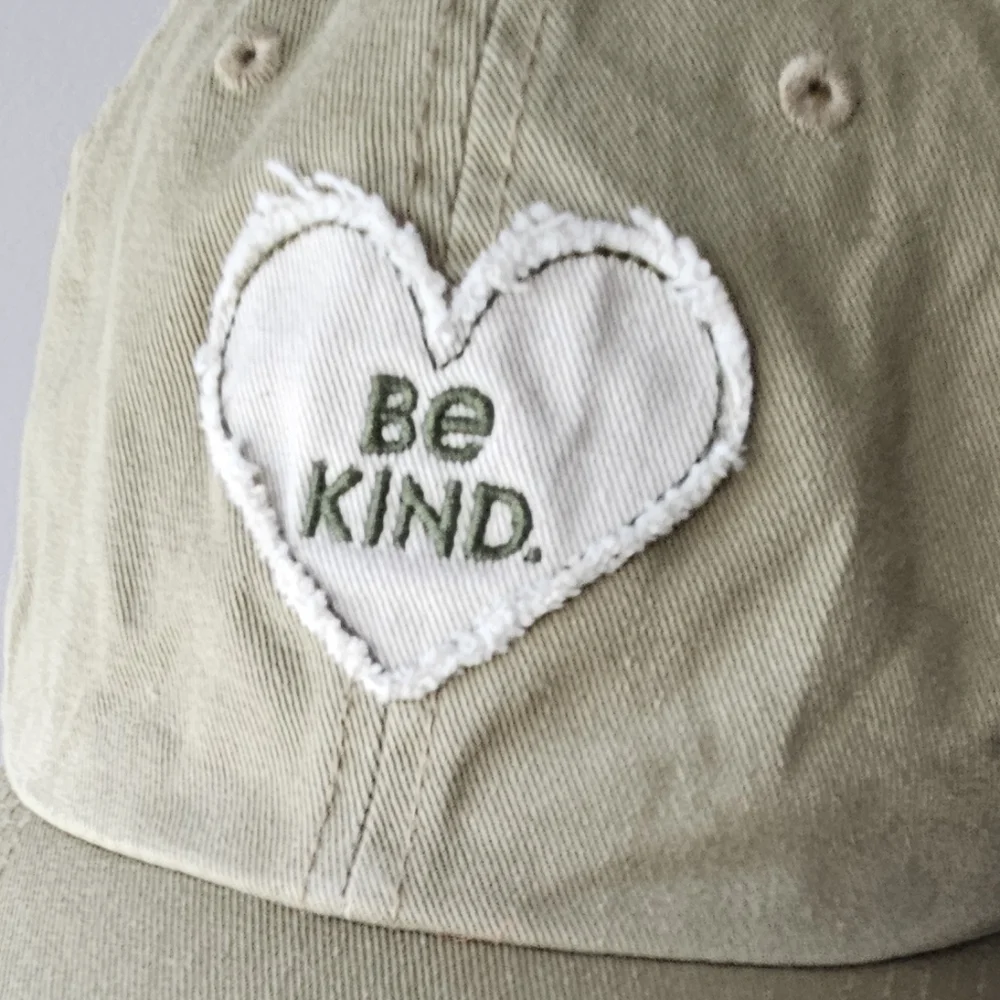 Be Kind, Life is Good. Soft Denim in Faitge Green. One Size - Picture 2 of 5